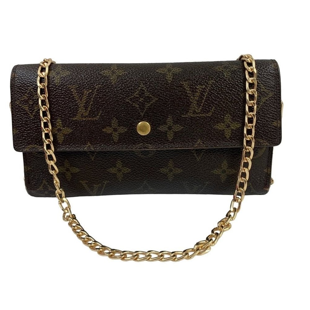 Auth MB0062 Louis Vuitton Porte-Tresor International Wallet Brown Monogram